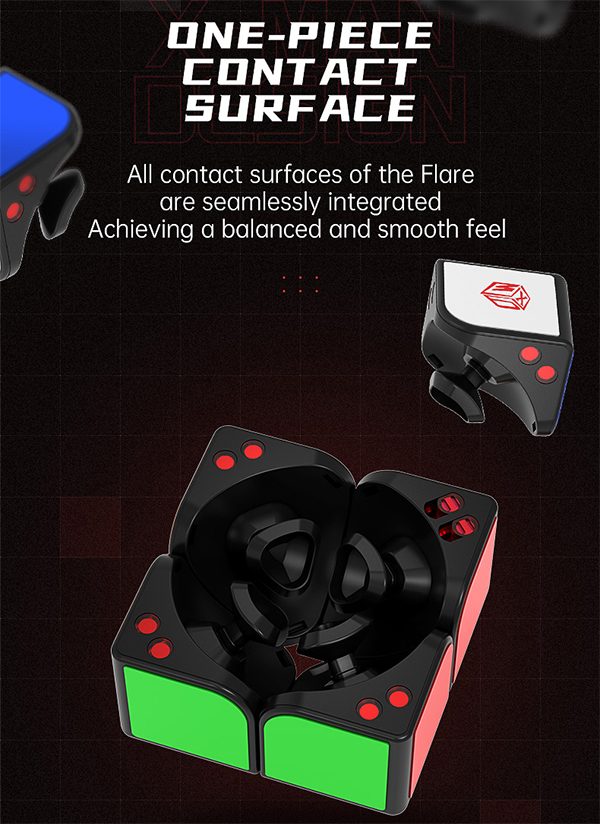 QiYi X-Man Design Flare 2x2x2 Magnetic Speed Cube Stickerless
